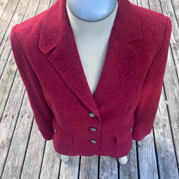 Vintage L.L. Bean Red Tweed Blazer – Size Medium - Picture 6 of 10
